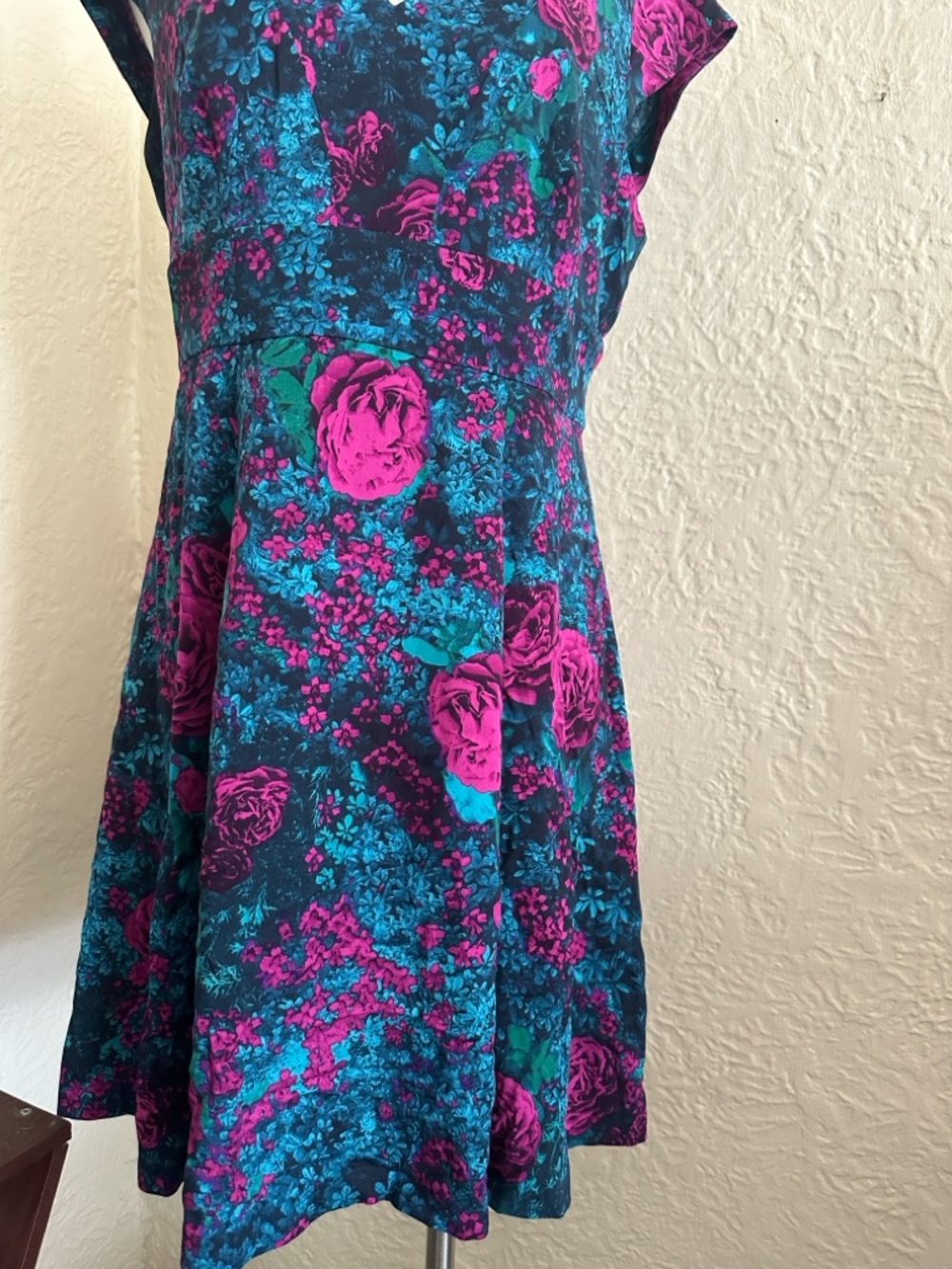 Plenty by Tracy Reese Mareena Dress 12 Blue Purple Floral Stitch Fix NWT - Picture 3 of 10